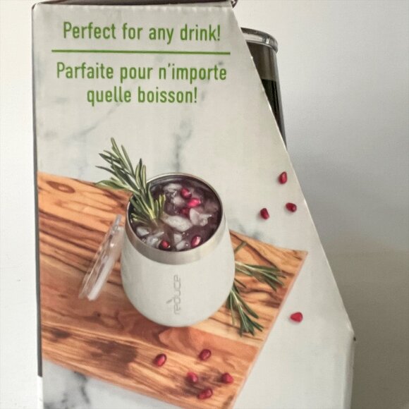 Set 2 REDUCE Wine Tumbler with Lid Stainless Steel Vacuum Insulated Cup 12oz - Picture 4 of 7